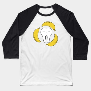 Cute Molar Banana illustration - for Dentists, Hygienists, Dental Assistants, Dental Students and anyone who loves teeth by Happimola Baseball T-Shirt